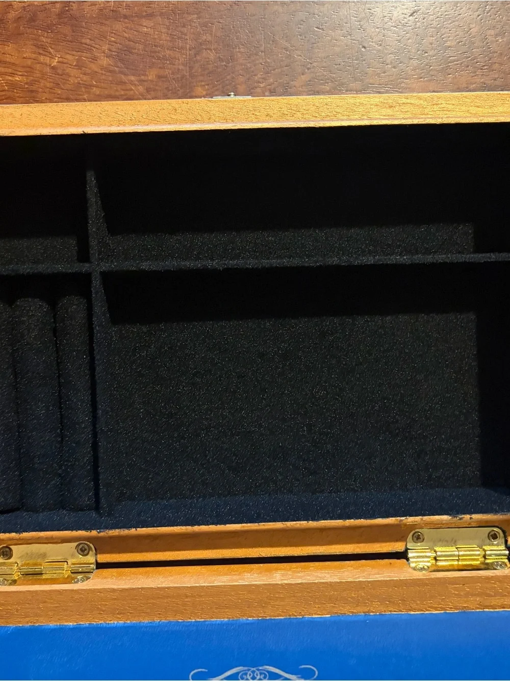 Upcycled Aging Room La Bohème Cigar Box Jewelry Organizer Box, Black Interior